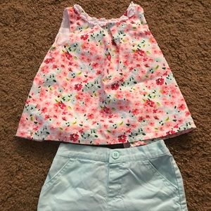 Toddler girls tank and shorts set